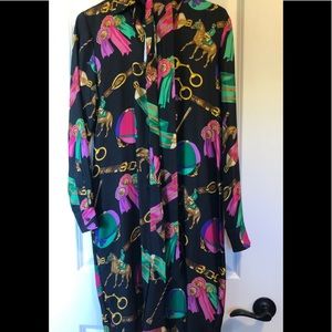 NWT WOMENS RALPH LAUREN 100% SILK DRESS, 4